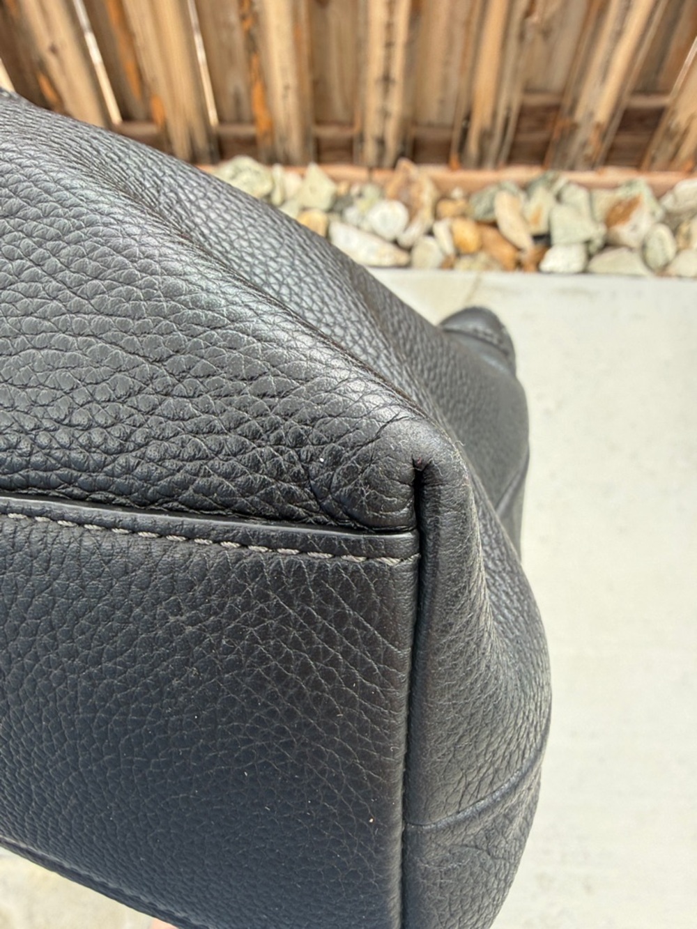 Coach Black Leather Shoulder Tote with Silver Hardware - Picture 8 of 16